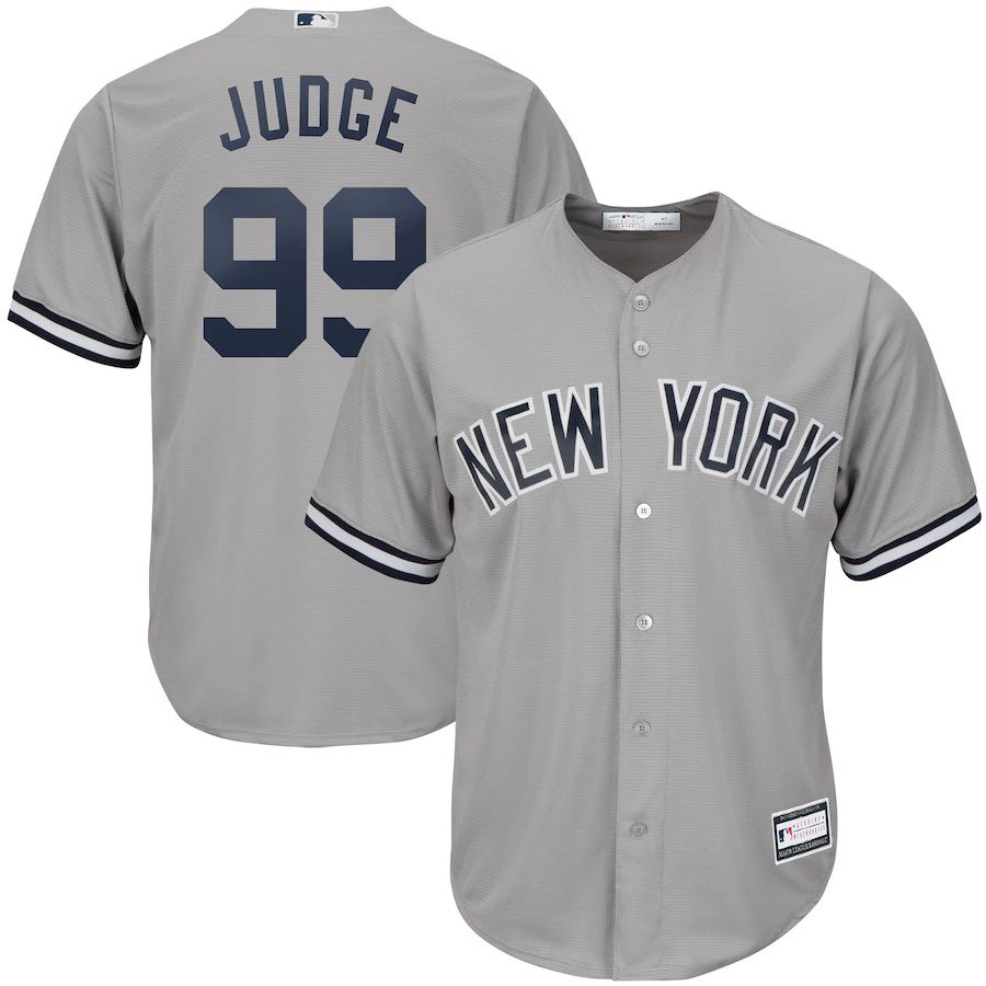 Mens New York Yankees 99 Aaron Judge Gray Big & Tall Replica Player MLB Jerseys